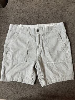 Outerknown Seventyseven Cord Utility Shorts Light Sage Green Corduroy size 32